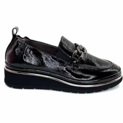 Elégant|Mocassins<XSA Mocassins Léger 9922 Cuir Vernis Noir