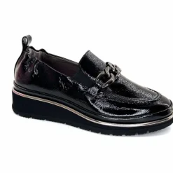Elégant|Mocassins<XSA Mocassins Léger 9922 Cuir Vernis Noir