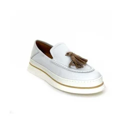 Décontracté|Mocassins<XSA Mocassins Léger 9863 Cuir Bianco Blanc