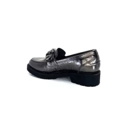 Masculin|Bijoux<Myma Mocassins 7023 Cuir Métal Anthracite