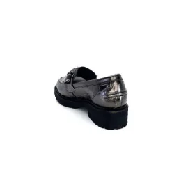Masculin|Bijoux<Myma Mocassins 7023 Cuir Métal Anthracite