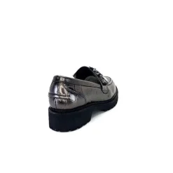 Masculin|Bijoux<Myma Mocassins 7023 Cuir Métal Anthracite