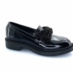 Elégant|Bijoux<Myma Mocassins 7822/00 Cuir Vernis Frippé Noir
