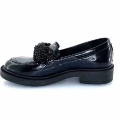 Elégant|Bijoux<Myma Mocassins 7822/00 Cuir Vernis Frippé Noir