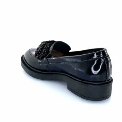 Elégant|Bijoux<Myma Mocassins 7822/00 Cuir Vernis Frippé Noir