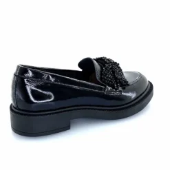 Elégant|Bijoux<Myma Mocassins 7822/00 Cuir Vernis Frippé Noir