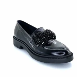Elégant|Bijoux<Myma Mocassins 7822/00 Cuir Vernis Frippé Noir