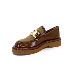 Elégant|Mocassins<Pertini Mocassins 32415 D1 Cuir Glacé Marron