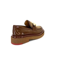 Elégant|Mocassins<Pertini Mocassins 32415 D1 Cuir Glacé Marron