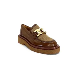 Elégant|Mocassins<Pertini Mocassins 32415 D1 Cuir Glacé Marron