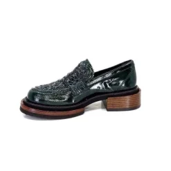 Elégant|Mocassins<Pertini Mocassins 32416 D8 Cuir Vernis Vert