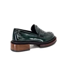 Elégant|Mocassins<Pertini Mocassins 32416 D8 Cuir Vernis Vert