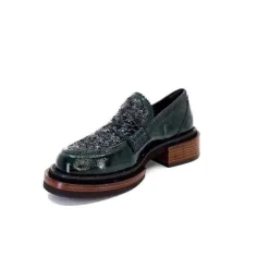 Elégant|Mocassins<Pertini Mocassins 32416 D8 Cuir Vernis Vert