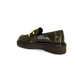 Elégant|Mocassins<Pertini Mocassins 32420 D4 Cuir Glacé Kaki