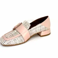 Elégant|Mocassins<Philippe Morvan Mocassins 5030 Pm01 Cuir &amp; Textile Rose