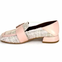 Elégant|Mocassins<Philippe Morvan Mocassins 5030 Pm01 Cuir &amp; Textile Rose