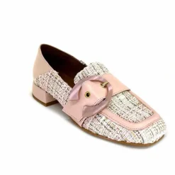 Elégant|Mocassins<Philippe Morvan Mocassins 5030 Pm01 Cuir &amp; Textile Rose