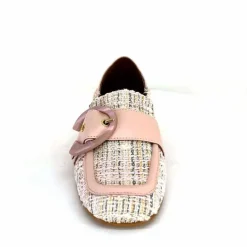 Elégant|Mocassins<Philippe Morvan Mocassins 5030 Pm01 Cuir &amp; Textile Rose