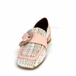 Elégant|Mocassins<Philippe Morvan Mocassins 5030 Pm01 Cuir &amp; Textile Rose