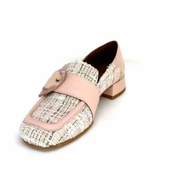 Elégant|Mocassins<Philippe Morvan Mocassins 5030 Pm01 Cuir &amp; Textile Rose