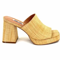 Vacances|Compensées & Plateformes<bibi lou - navima Mules à Talon Bibi Lou 621 Natural