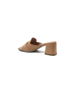 Basic|Mules<Ivoire0351a Mules à Talon Ivoire 8455926 Cuir Sabbia Marron