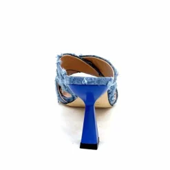 Vacances|Soirée<Evaluna Mules à Talon Ivoire 5883 Denim Bleu
