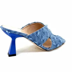 Vacances|Soirée<Evaluna Mules à Talon Ivoire 5883 Denim Bleu