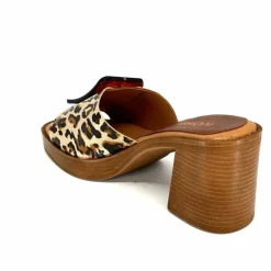 Vacances|Mules<380-ivoire Mules à Talon Ivoire 65383 Or Marron