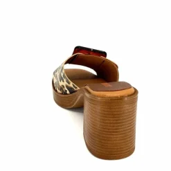 Vacances|Mules<380-ivoire Mules à Talon Ivoire 65383 Or Marron