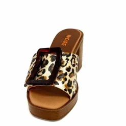 Vacances|Mules<380-ivoire Mules à Talon Ivoire 65383 Or Marron