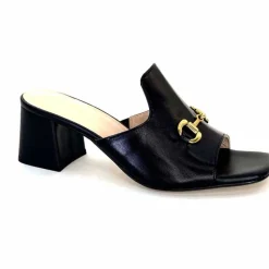 Talon|Mules<Ivoire0352 Mules à Talon Ivoire K166 Caraibi2 Cuir Noir