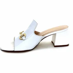 Talon|Mules<Ivoire0352 Mules à Talon Ivoire K166 Caraibi2 Cuir Blanc