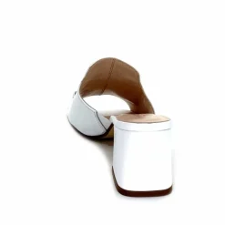 Talon|Mules<Ivoire0352 Mules à Talon Ivoire K166 Caraibi2 Cuir Blanc