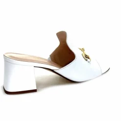 Talon|Mules<Ivoire0352 Mules à Talon Ivoire K166 Caraibi2 Cuir Blanc