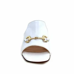 Talon|Mules<Ivoire0352 Mules à Talon Ivoire K166 Caraibi2 Cuir Blanc