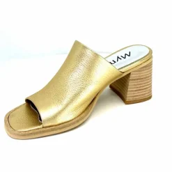 Vacances|Mules<Myma Mules à Talon 7770 Cuir Or