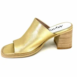 Vacances|Mules<Myma Mules à Talon 7770 Cuir Or