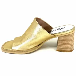 Vacances|Mules<Myma Mules à Talon 7770 Cuir Or
