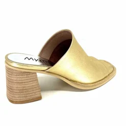 Vacances|Mules<Myma Mules à Talon 7770 Cuir Or
