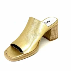 Vacances|Mules<Myma Mules à Talon 7770 Cuir Or