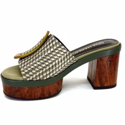 Vacances|Féminin<noa harmon Mules à Talon 9669 M33 Vert Marron