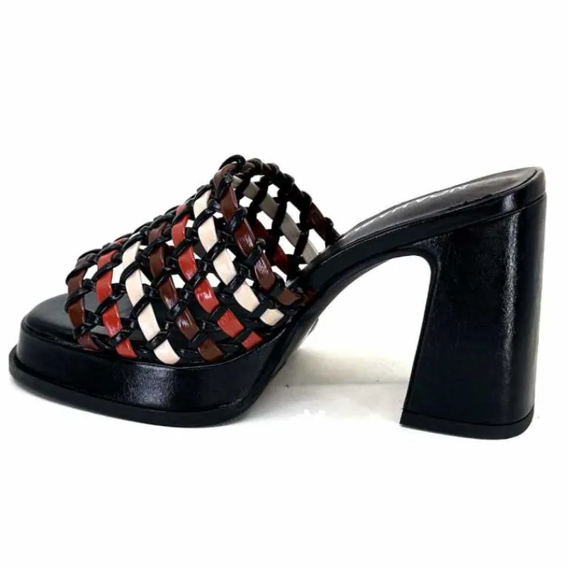 Talon|Féminin<noa harmon Mules à Talon 9711 M06 Cuir Multicolore Noir