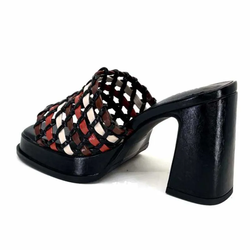 Talon|Féminin<noa harmon Mules à Talon 9711 M06 Cuir Multicolore Noir