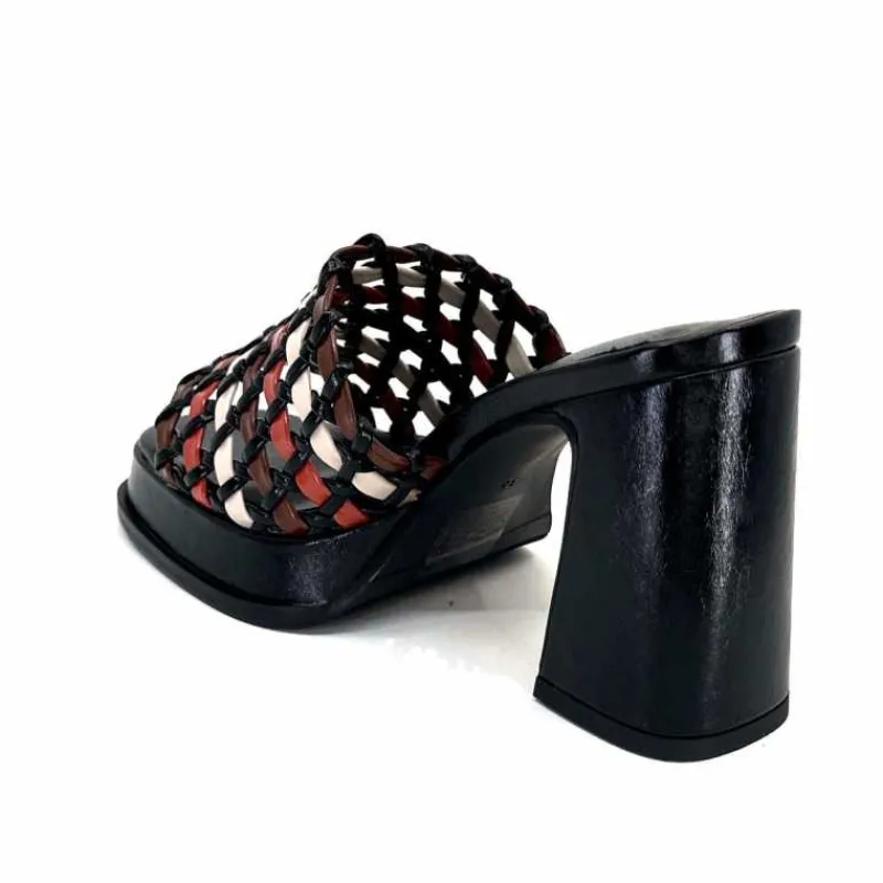 Talon|Féminin<noa harmon Mules à Talon 9711 M06 Cuir Multicolore Noir