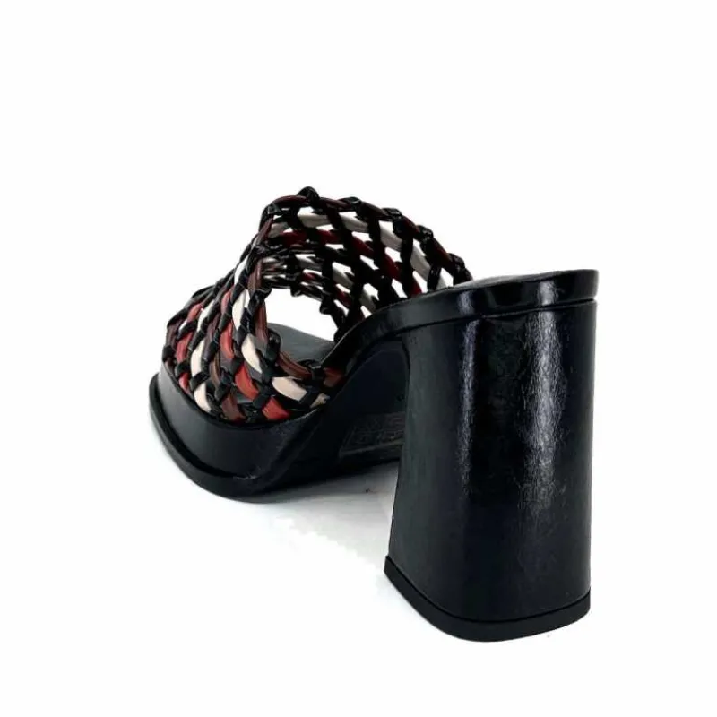 Talon|Féminin<noa harmon Mules à Talon 9711 M06 Cuir Multicolore Noir
