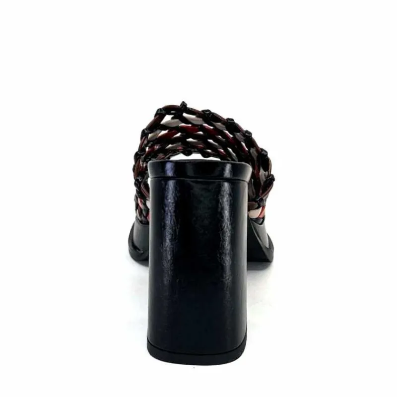 Talon|Féminin<noa harmon Mules à Talon 9711 M06 Cuir Multicolore Noir