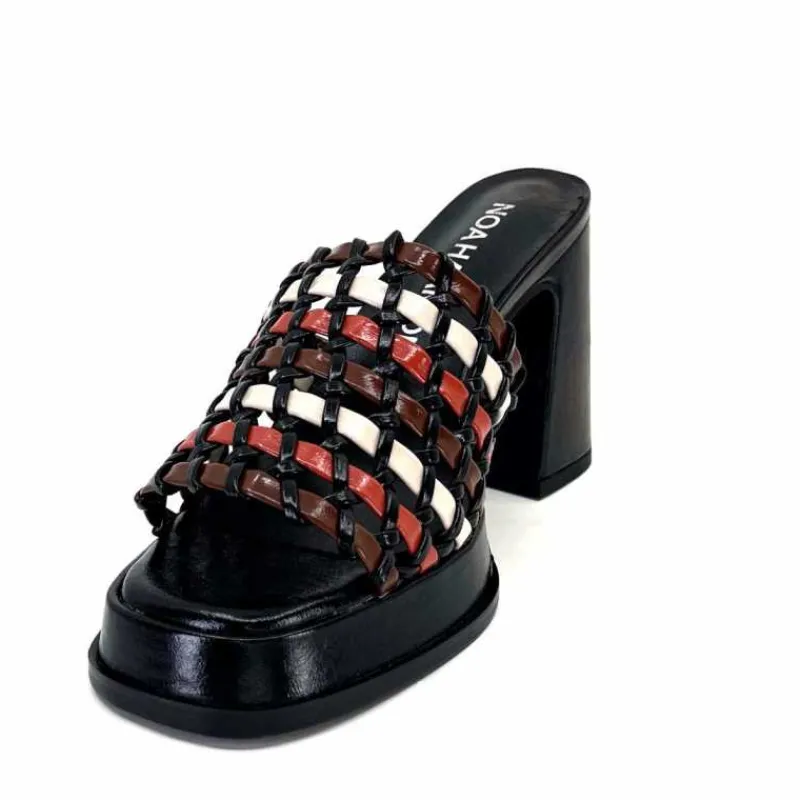 Talon|Féminin<noa harmon Mules à Talon 9711 M06 Cuir Multicolore Noir