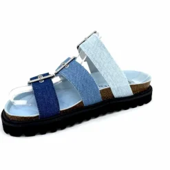 Vacances|Compensées & Plateformes<genuins factory s.l Mules Genuins G105685 Textile Denim Bleu