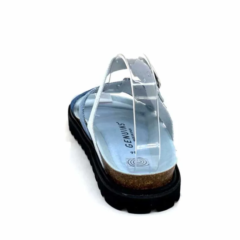 Vacances|Compensées & Plateformes<genuins factory s.l Mules Genuins G105685 Textile Denim Bleu